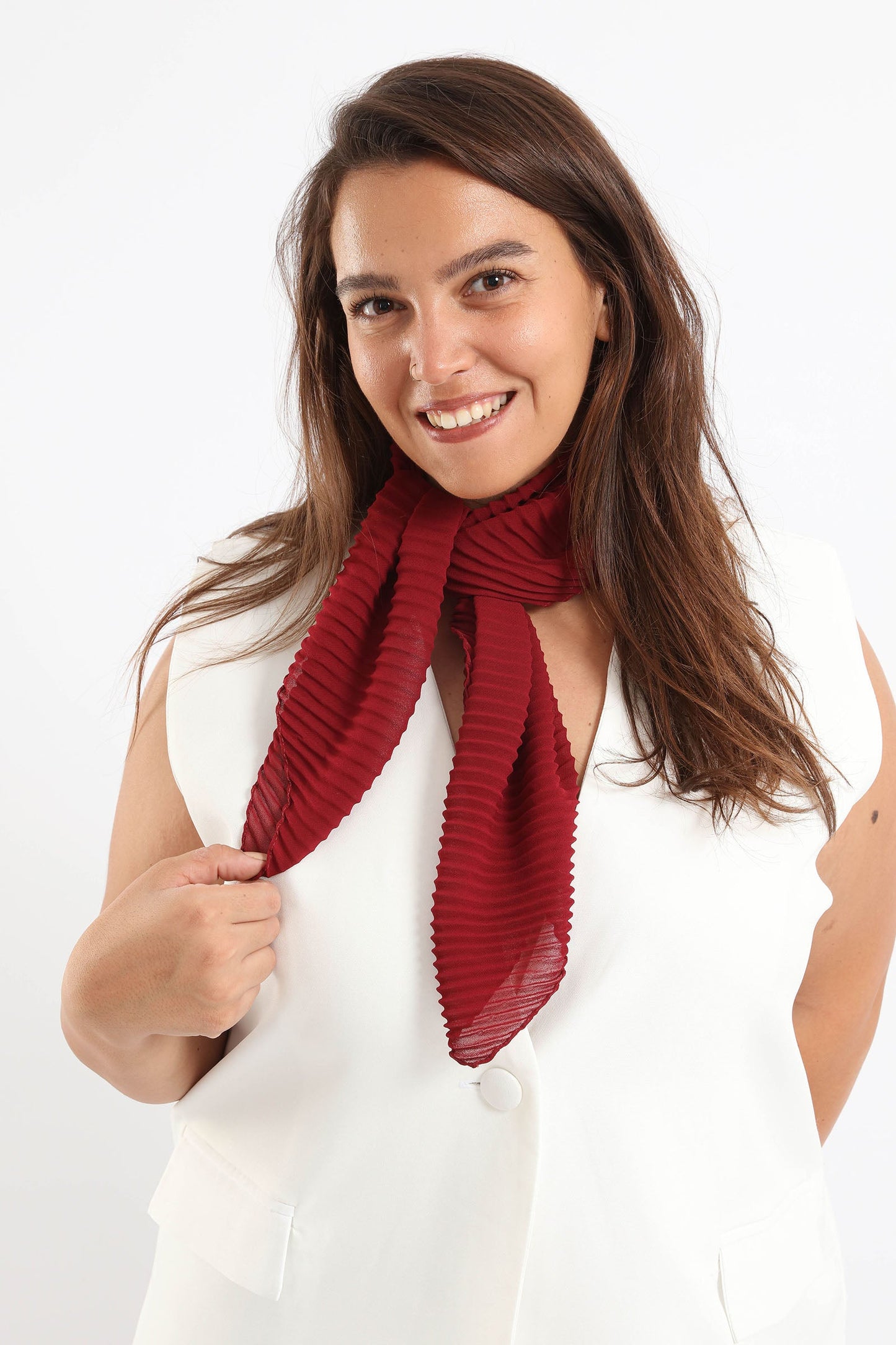 Chiffon Plisse Scarf