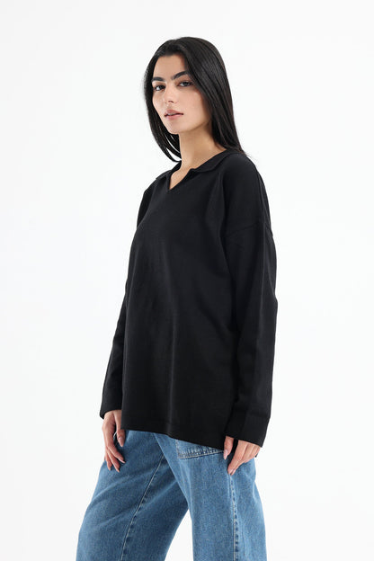 Collared Long Sleeves Pullover