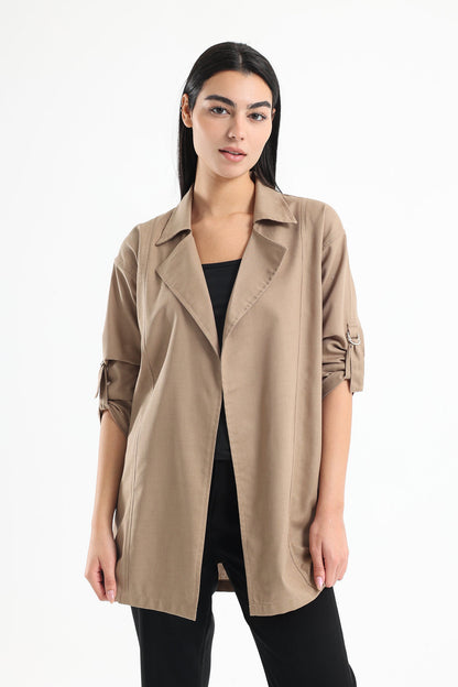 Lightweight Long Sleeves Jacket - Coffee