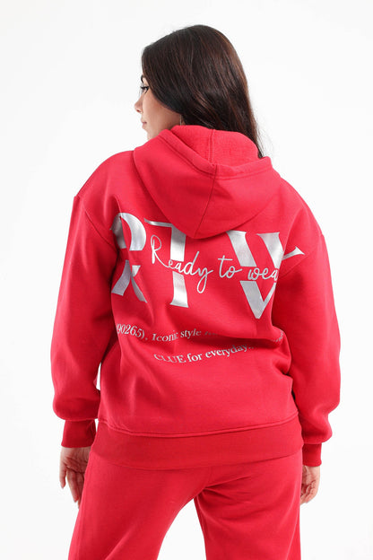 Printed Slip On Lounge Hoodie