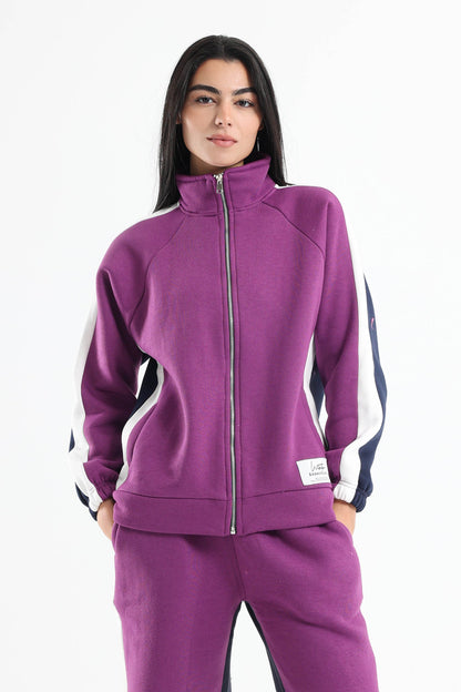 Color Block Sweat Jacket