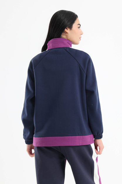 Color Block Sweat Jacket