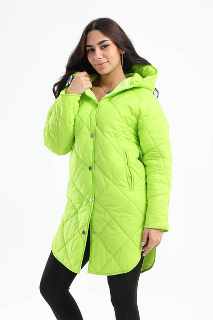 Rounded Hem Puffer Jacket