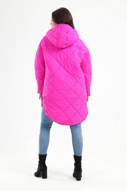 Rounded Hem Puffer Jacket