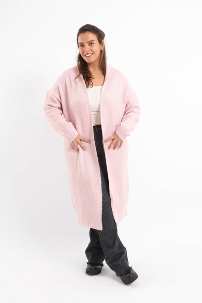 Double Collar Long Cardigan