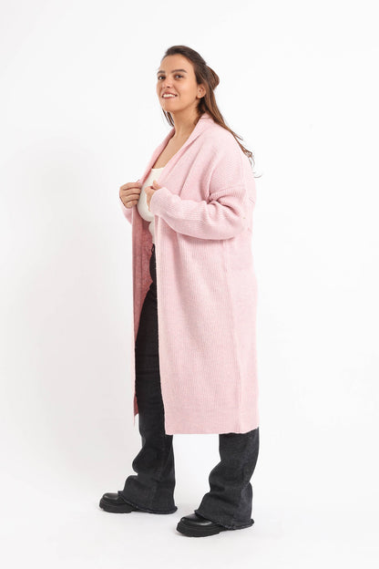 Double Collar Long Cardigan