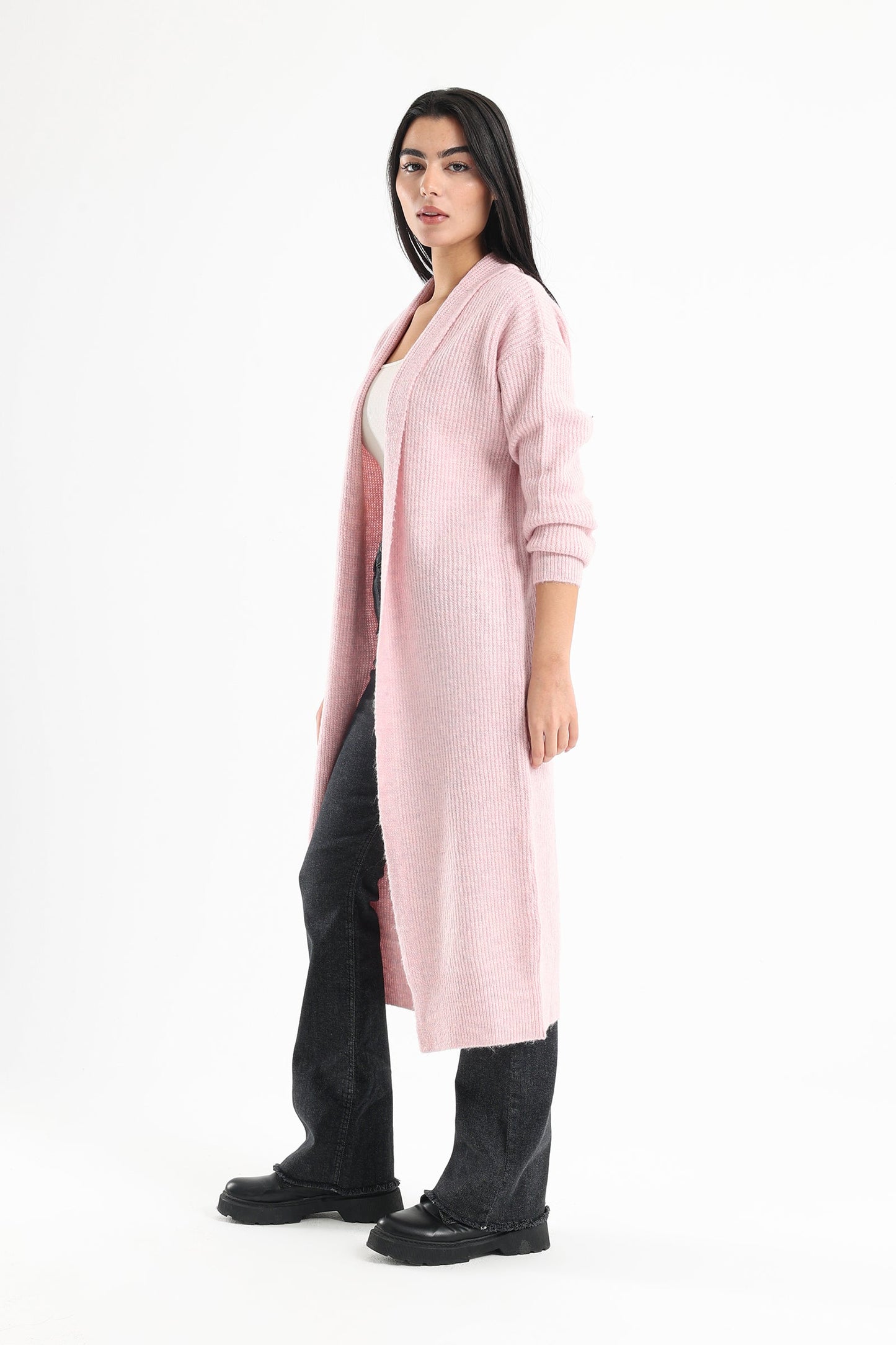 Double Collar Long Cardigan