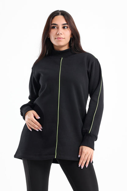 High Collared Lounge Sweatshirt