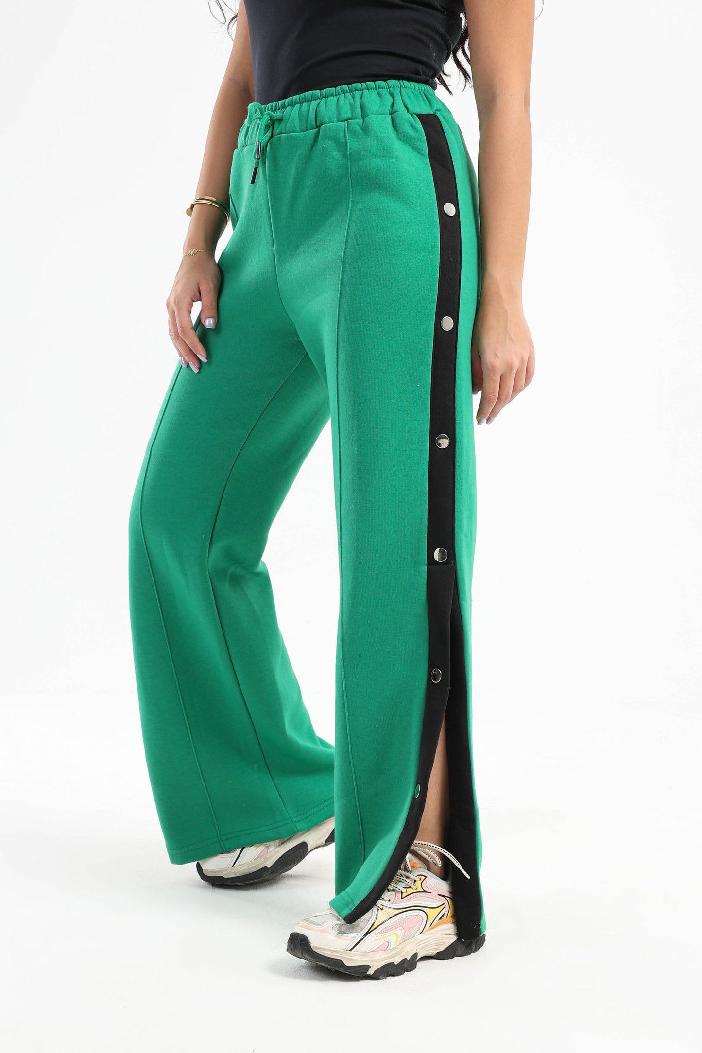 Side Buttons Lounge Pants