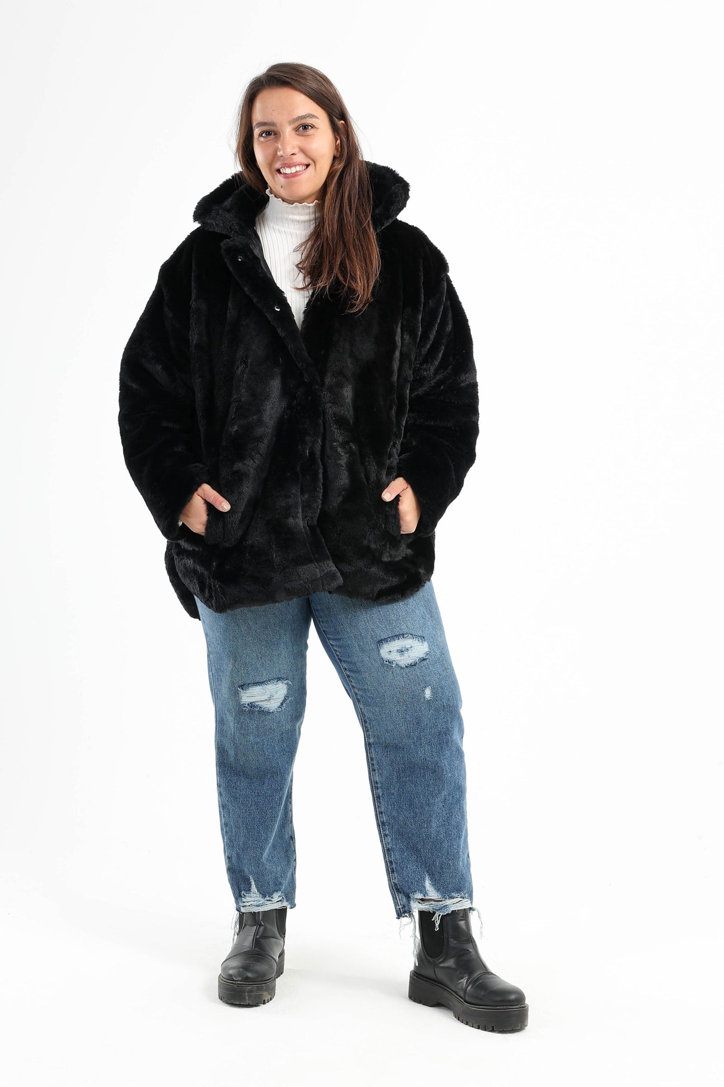 Fur Jacket with Full Placket