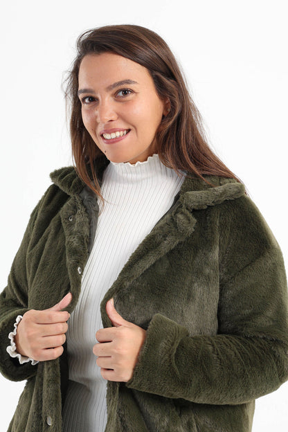 Fur Jacket with Full Placket