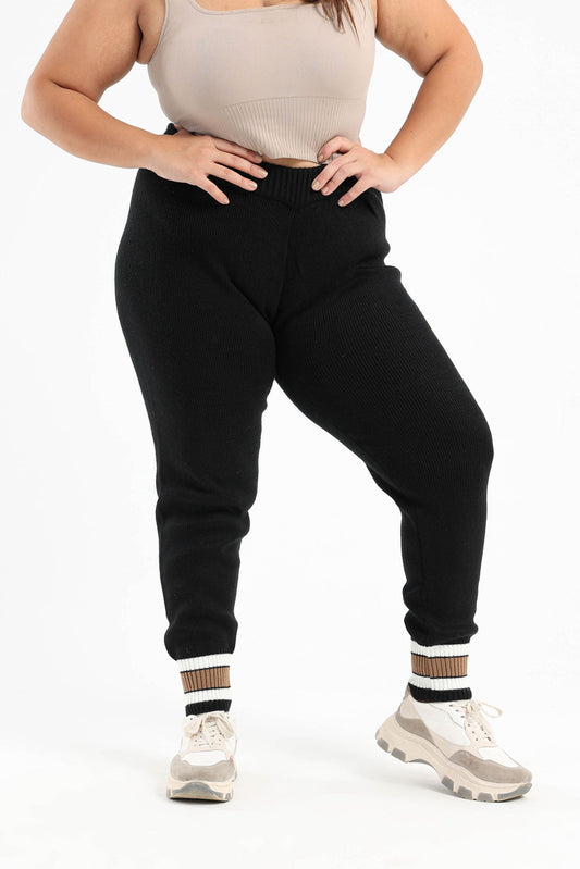 Lounge Pants with Striped Cuffs