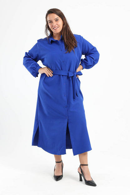 Long Sleeves Midi Shirt Dress