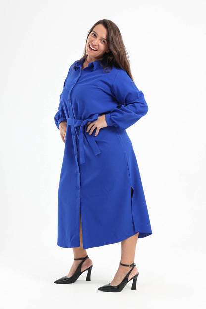 Long Sleeves Midi Shirt Dress