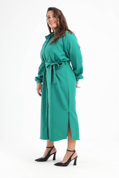 Long Sleeves Midi Shirt Dress