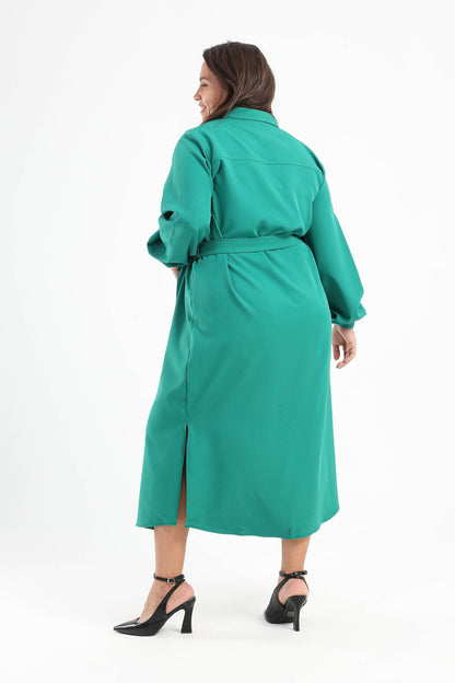 Long Sleeves Midi Shirt Dress