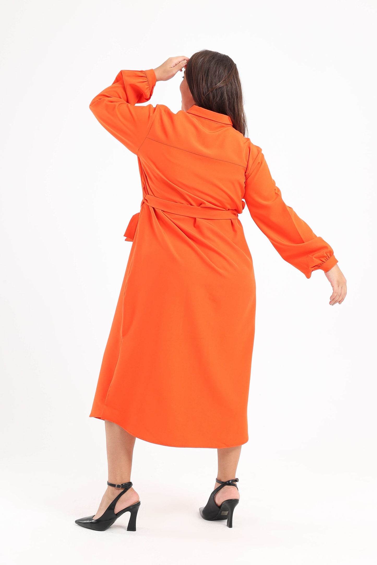 Long Sleeves Midi Shirt Dress