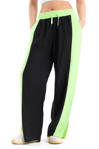 Color Block Pants with Slits