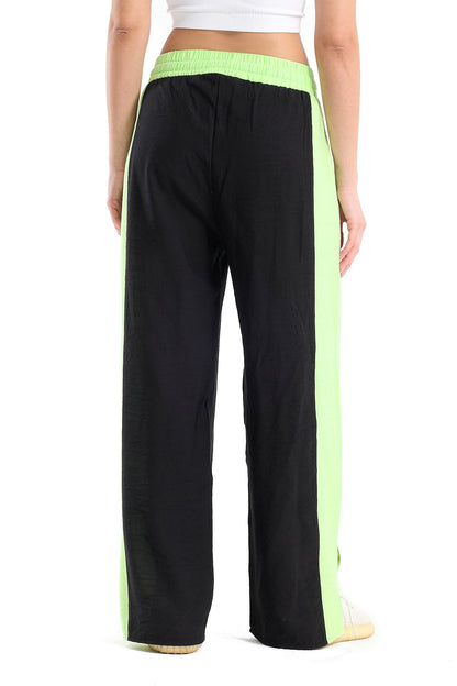 Color Block Pants with Slits