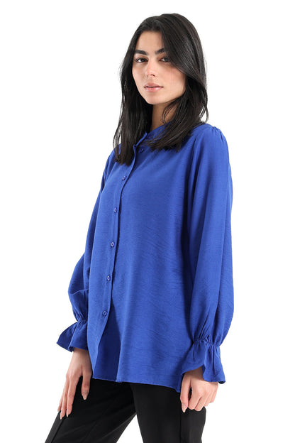 Bell Cuff Plain Shirt