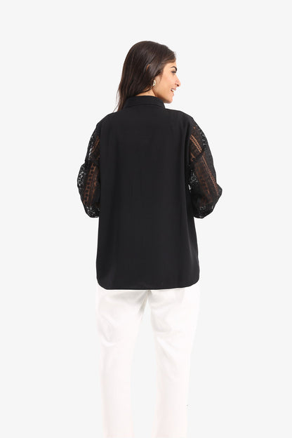 Classic Blouse in Lace Sleeves