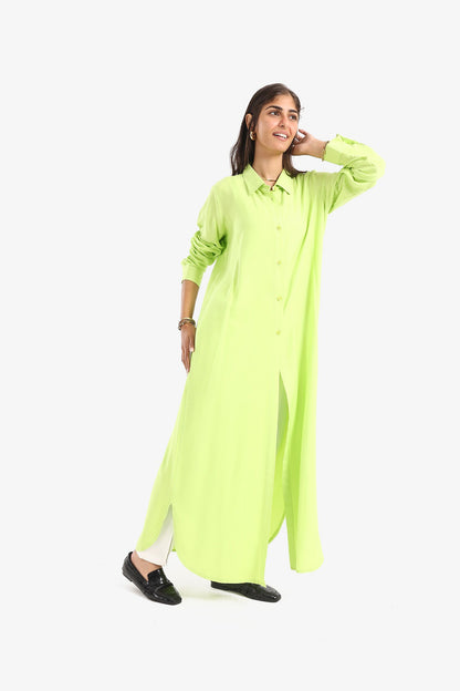 Shirt Dress with Round Hem