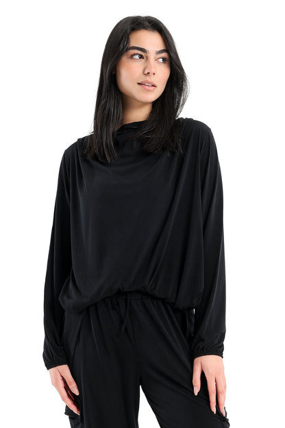 Asymmetrical Cowl Neck Top