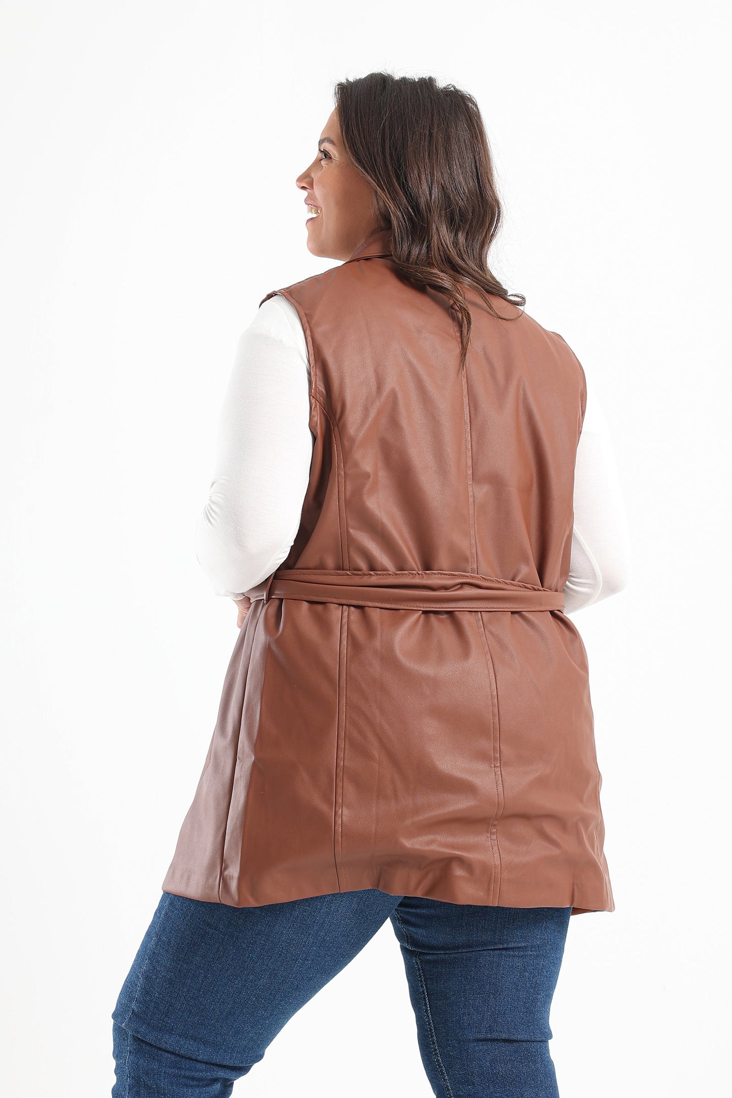 Sleeveless Leather Vest