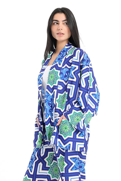 Voile Self Pattern Kimono