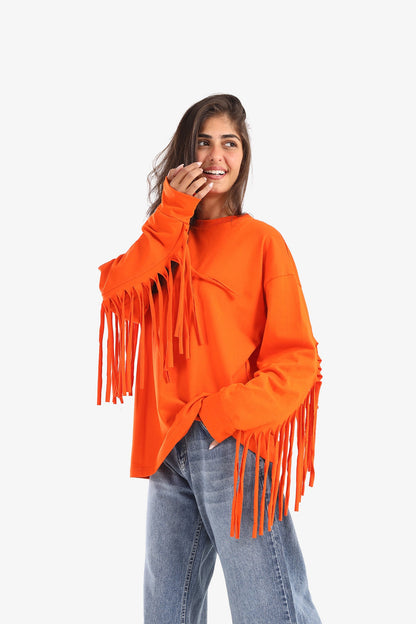 Milton Sweatshirt with Fringes