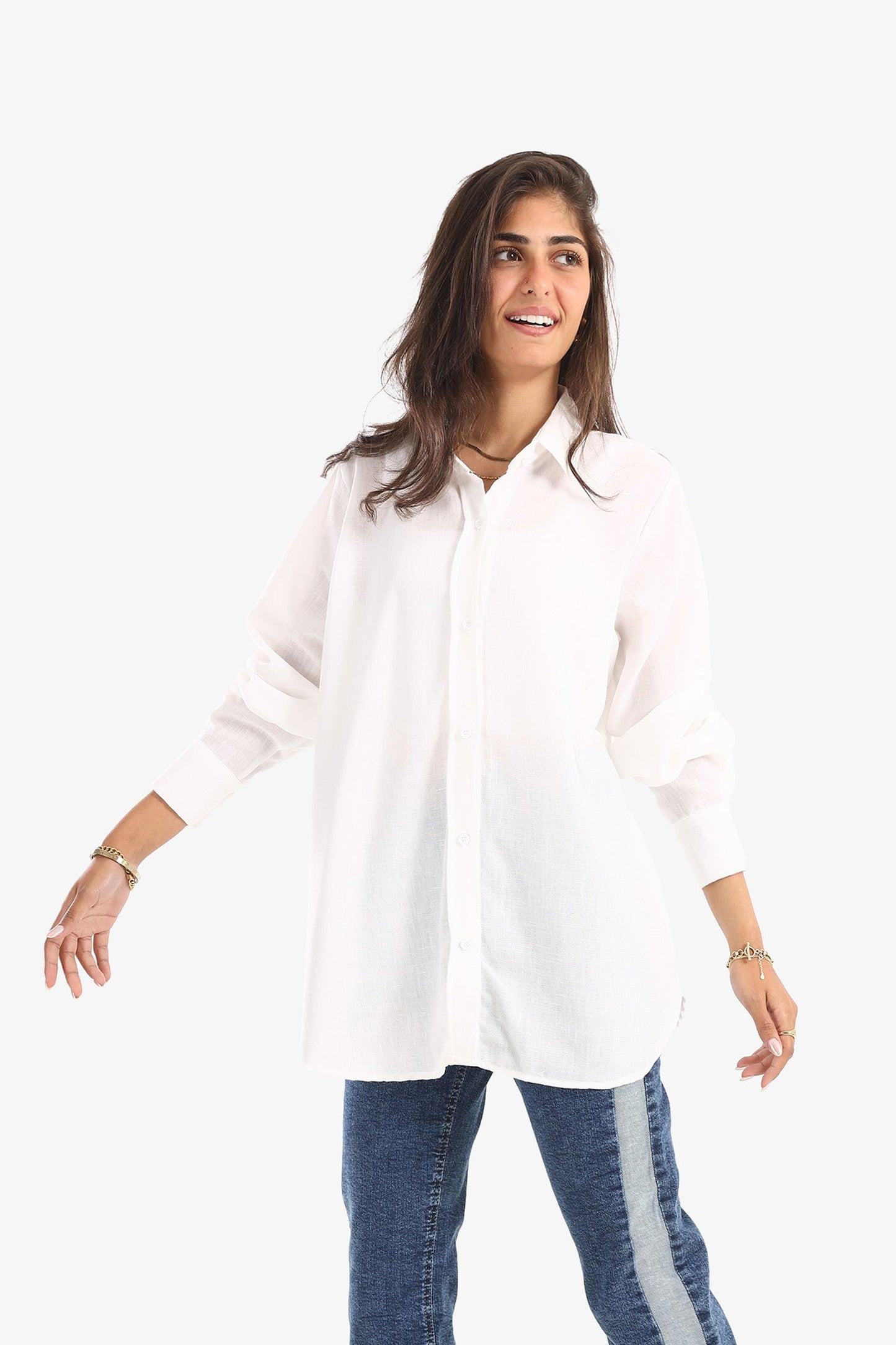 Straight Hemline Basic Shirt