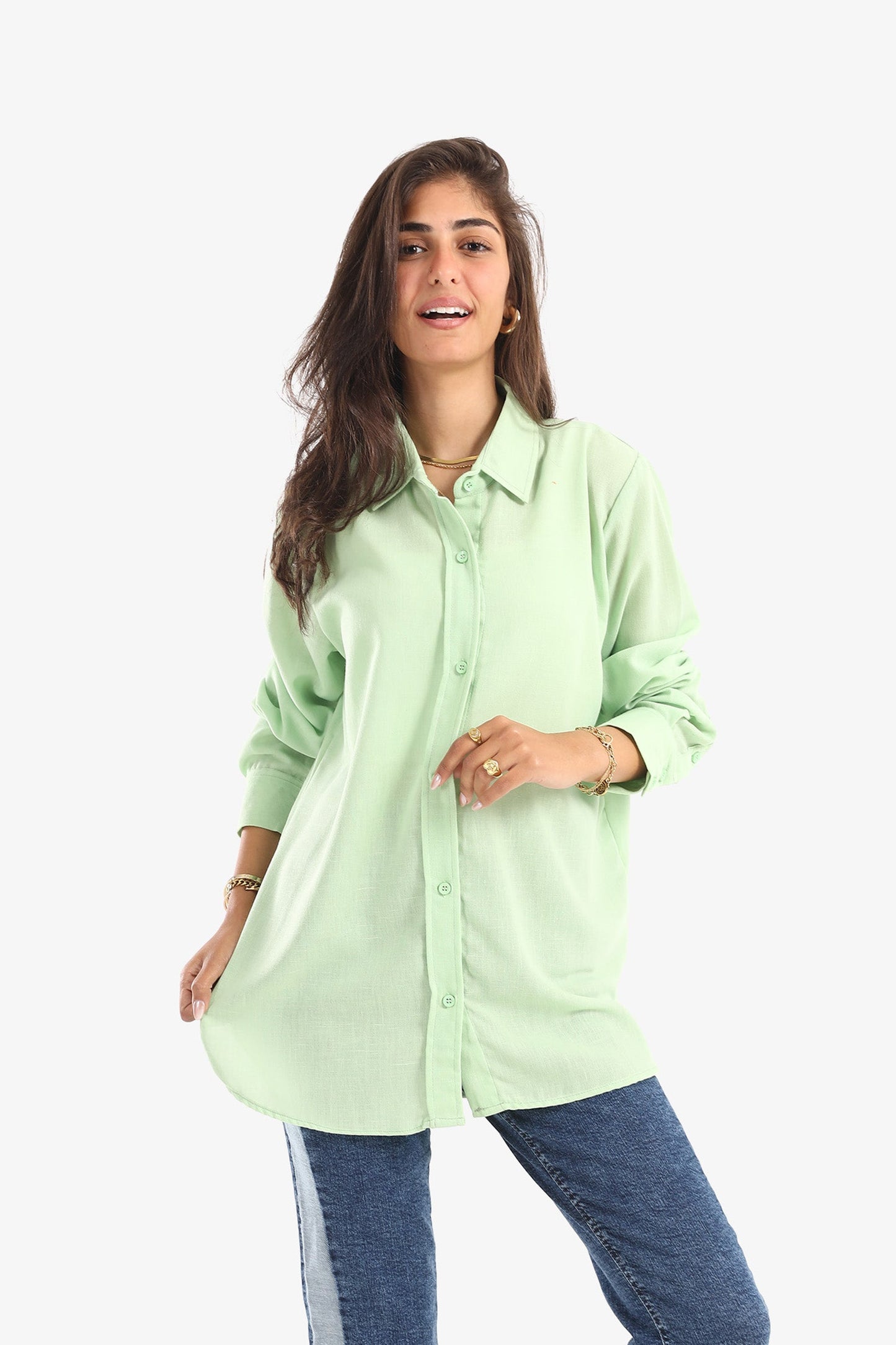 Straight Hemline Basic Shirt