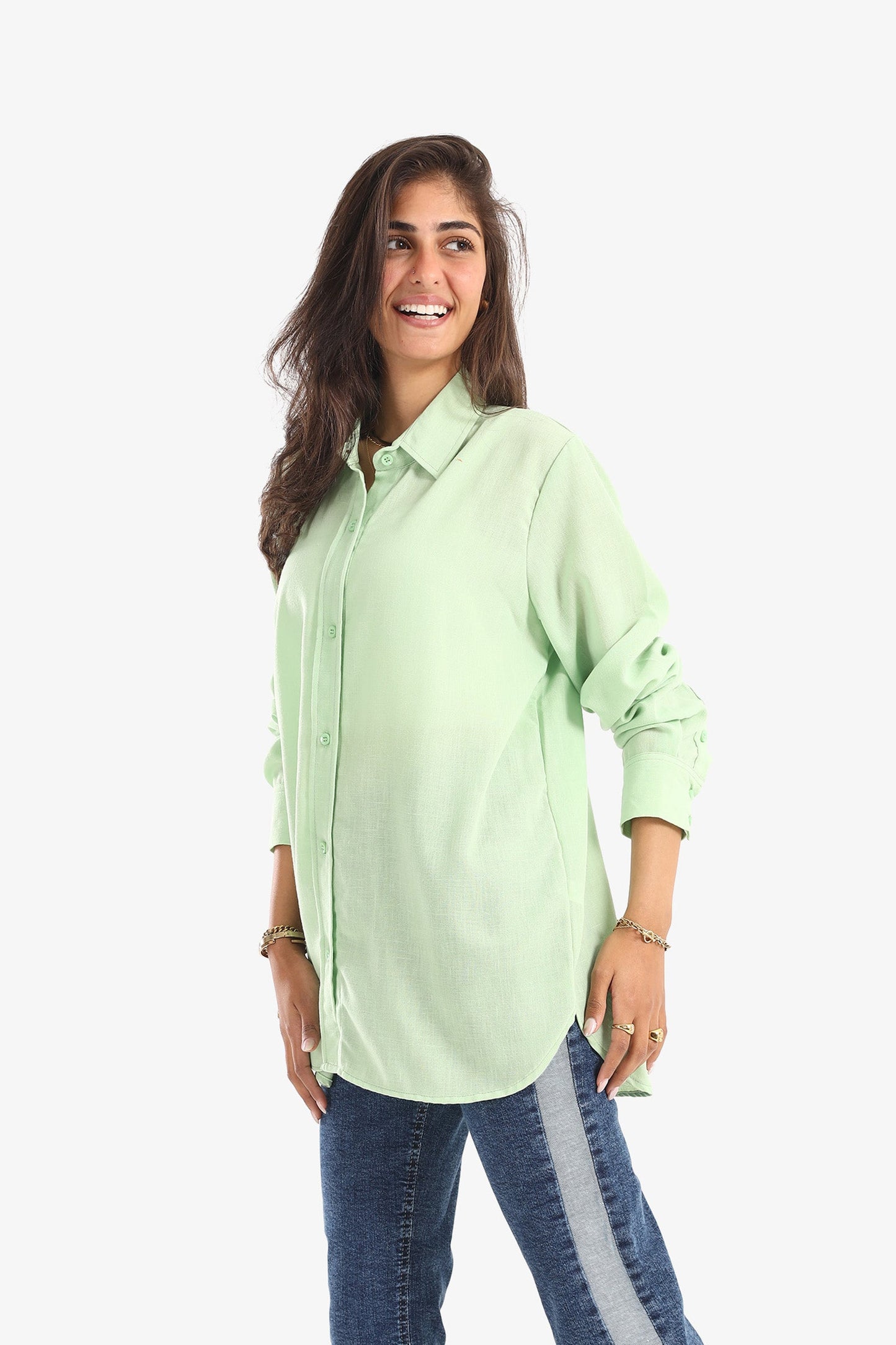 Straight Hemline Basic Shirt