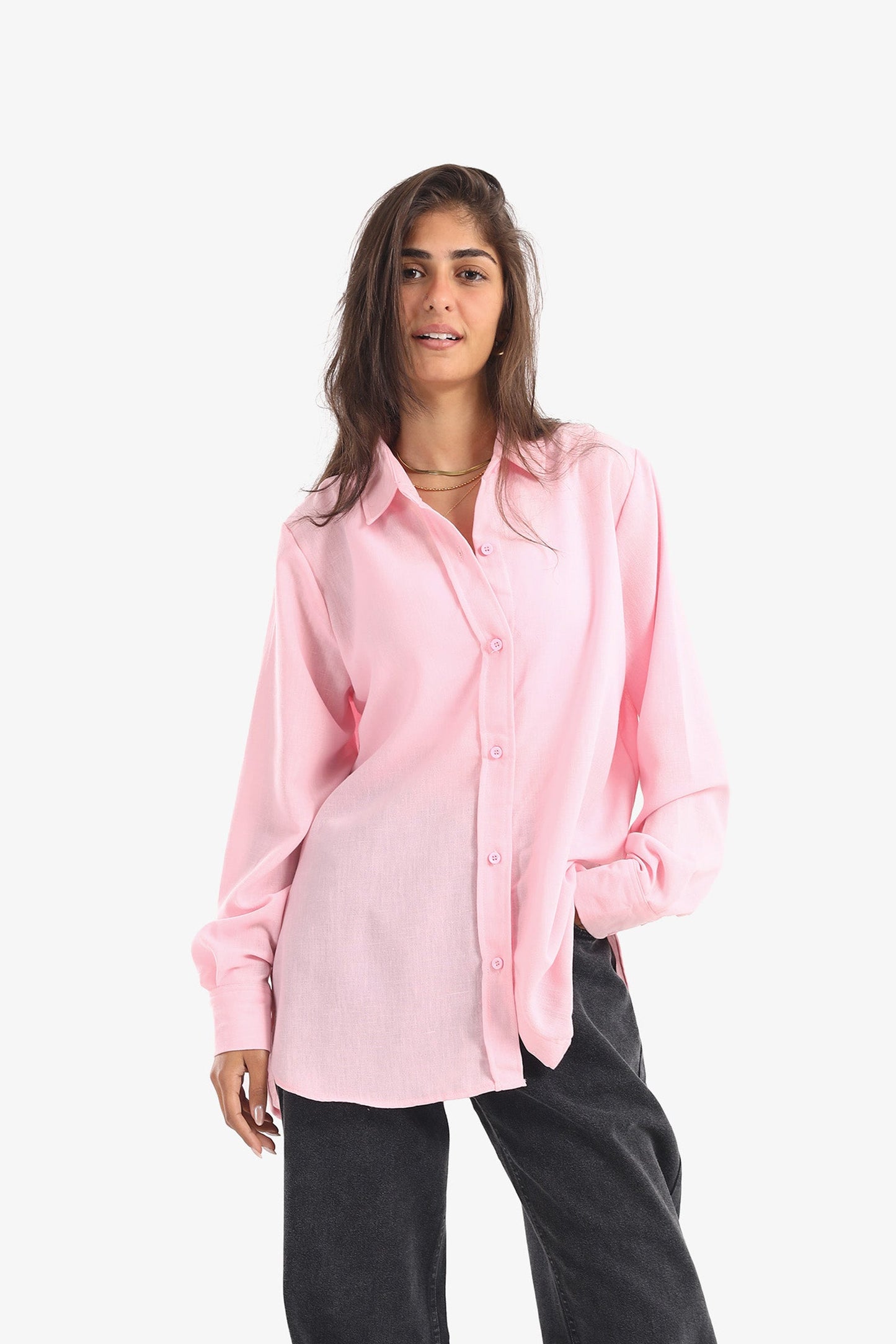 Straight Hemline Basic Shirt