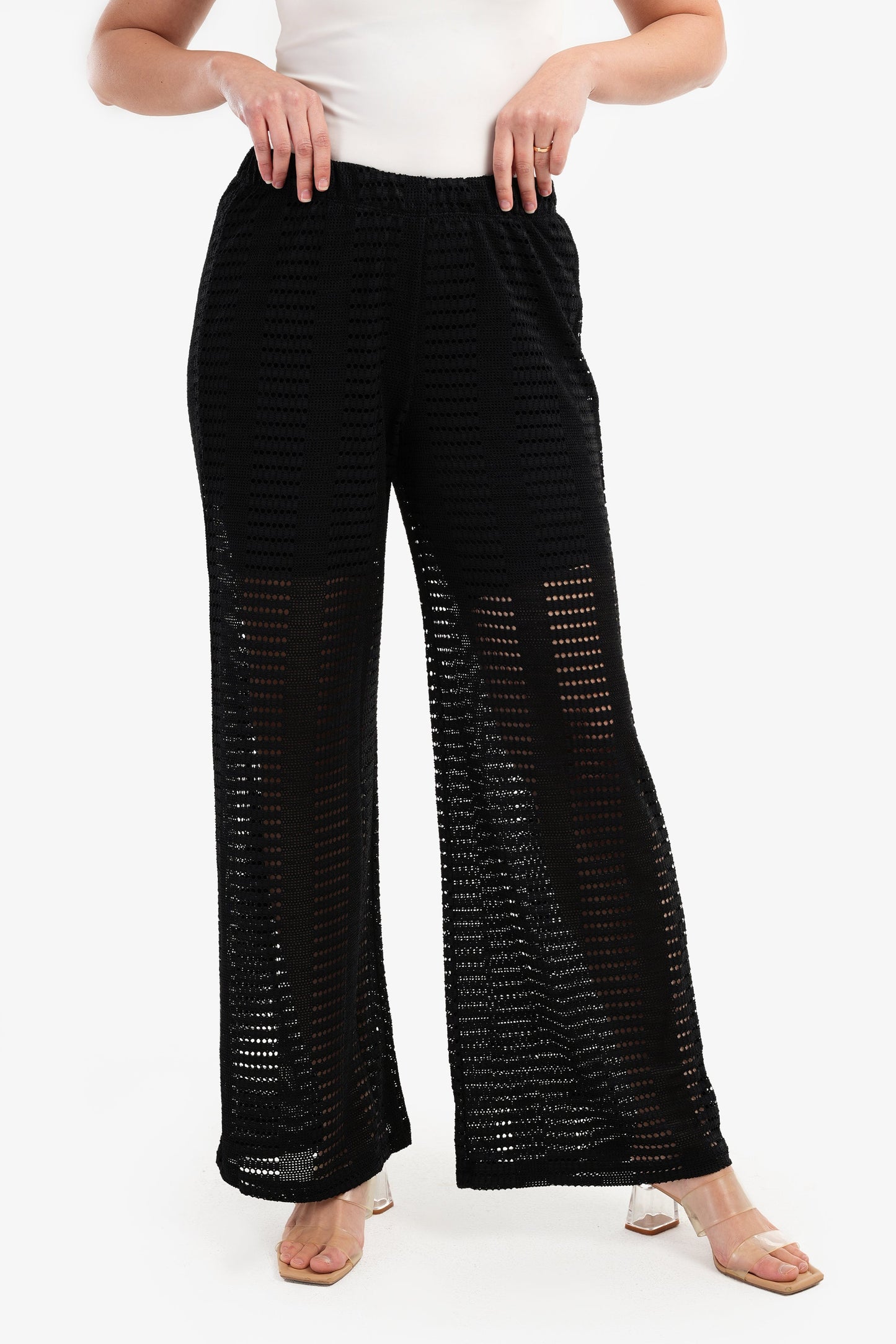 Fishnet Wide Leg Pants