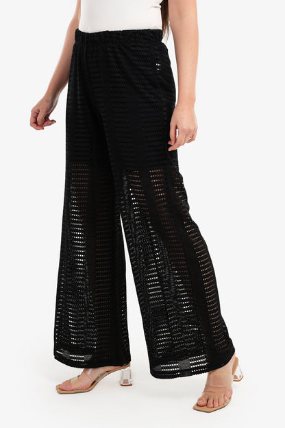 Fishnet Wide Leg Pants