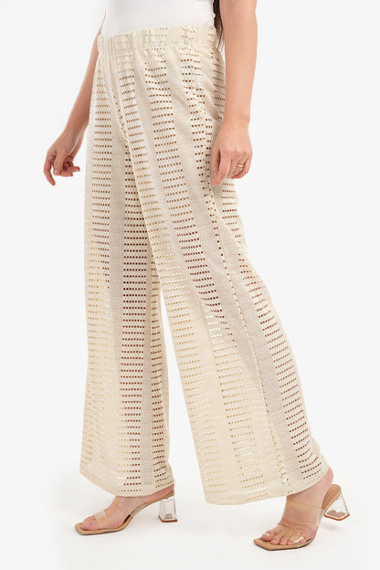 Fishnet Wide Leg Pants