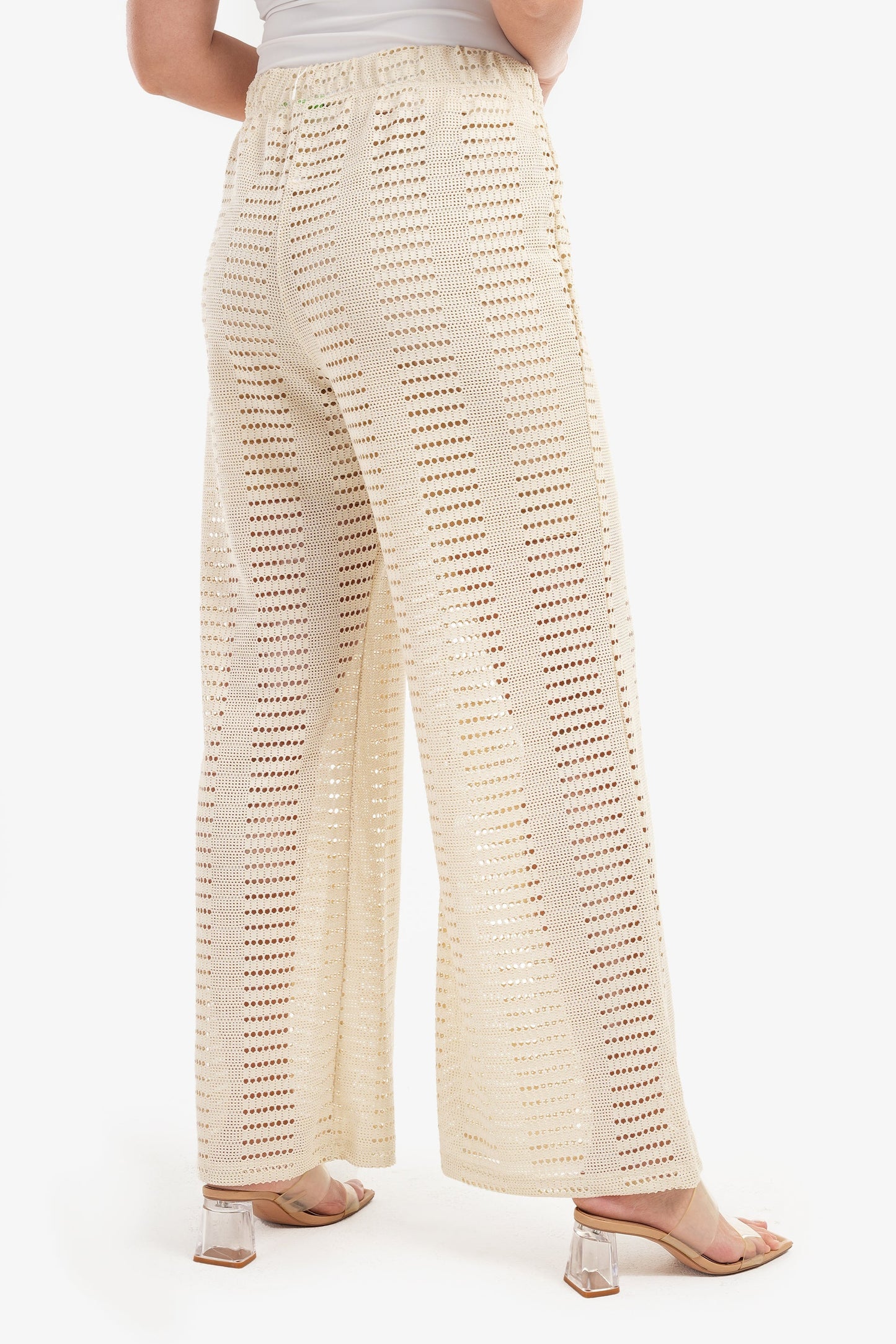 Fishnet Wide Leg Pants