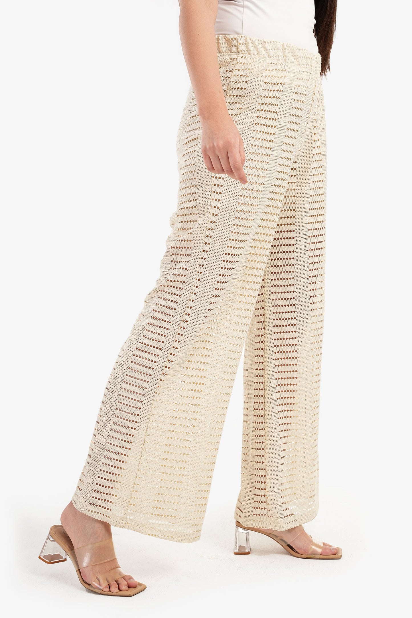 Fishnet Wide Leg Pants