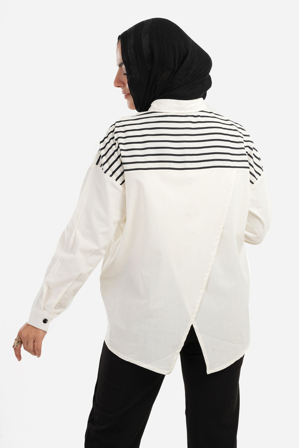 Viscose Shirt with Back Slit