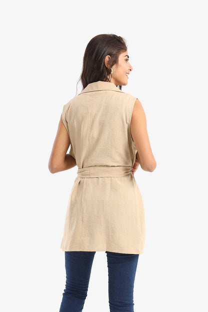 Voile Notch Collar Vest