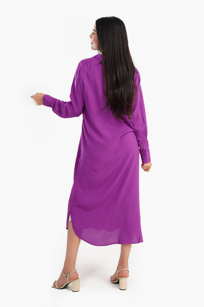 Voile Plain Shirt Dress