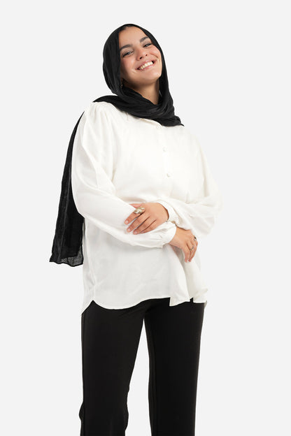 Long Puffy Sleeves Blouse