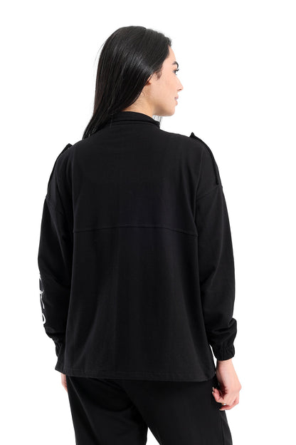 Snap Closure Lounge Jacket