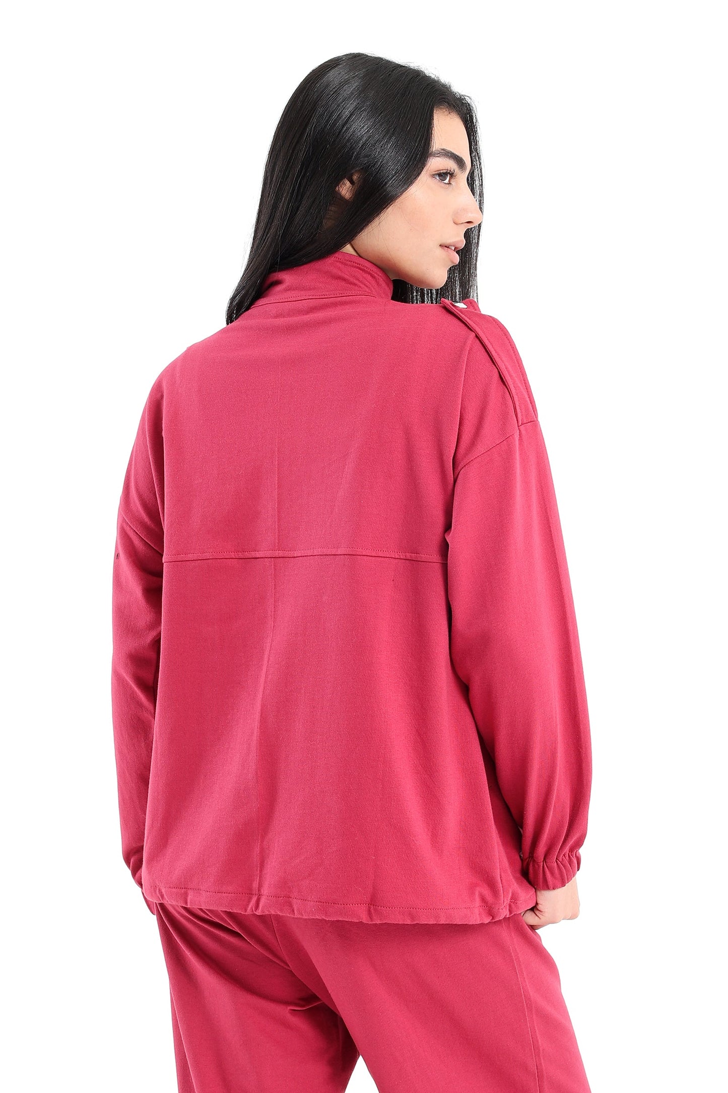 Snap Closure Lounge Jacket