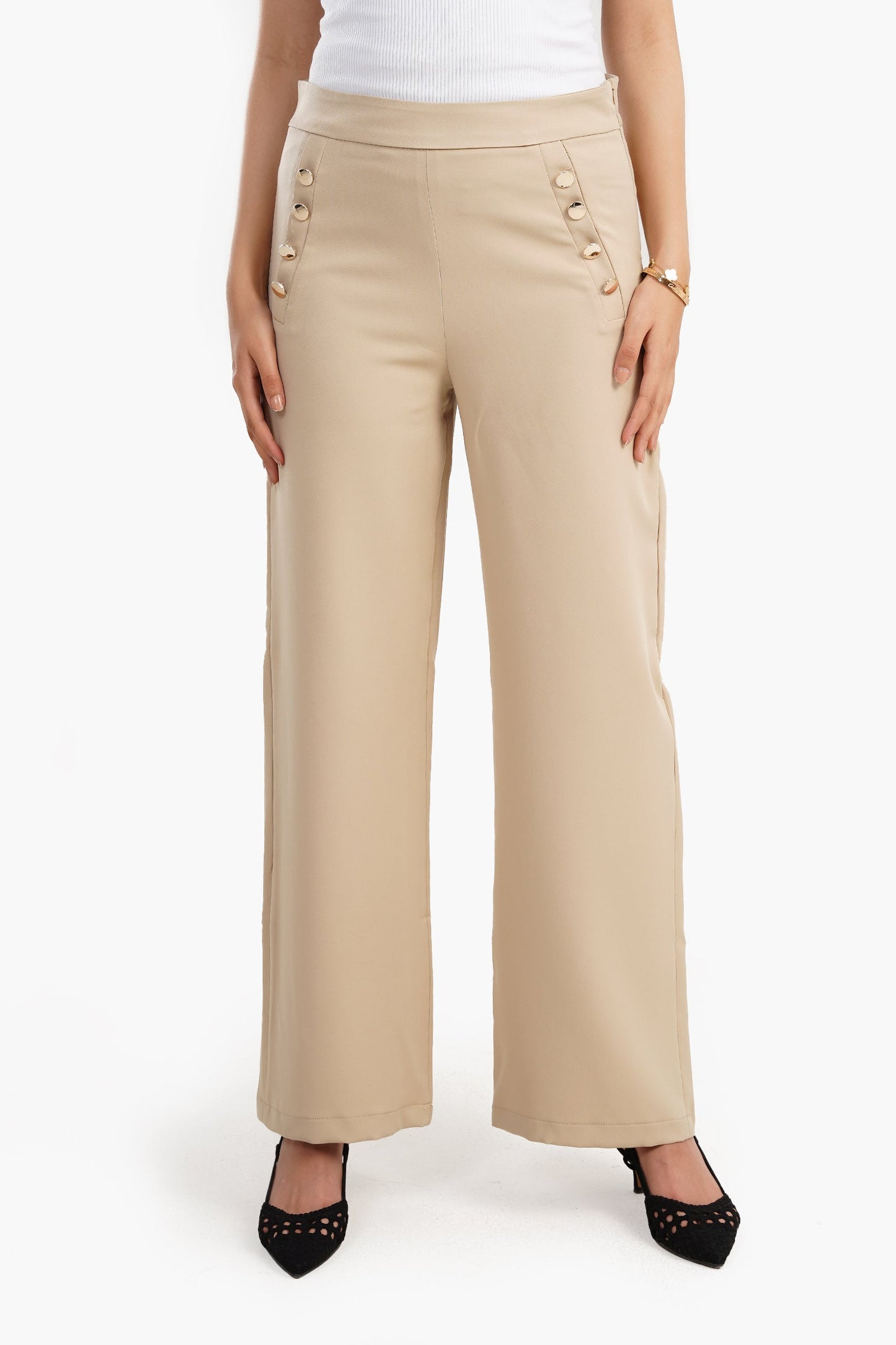 Pants with 8 Front Buttons