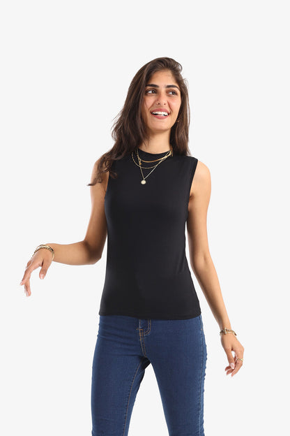 Crew Neck Viscose Top