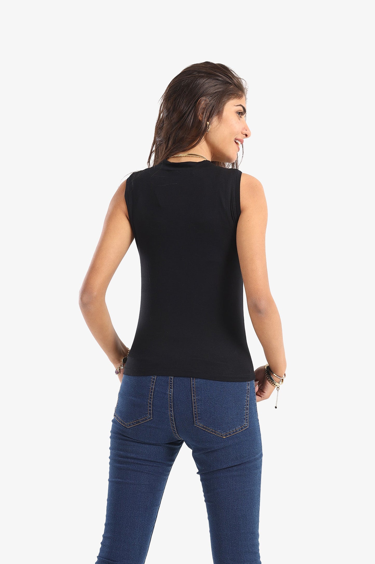 Crew Neck Viscose Top