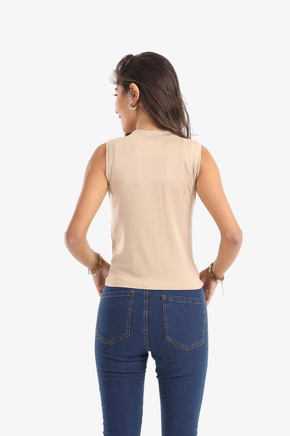 Crew Neck Viscose Top