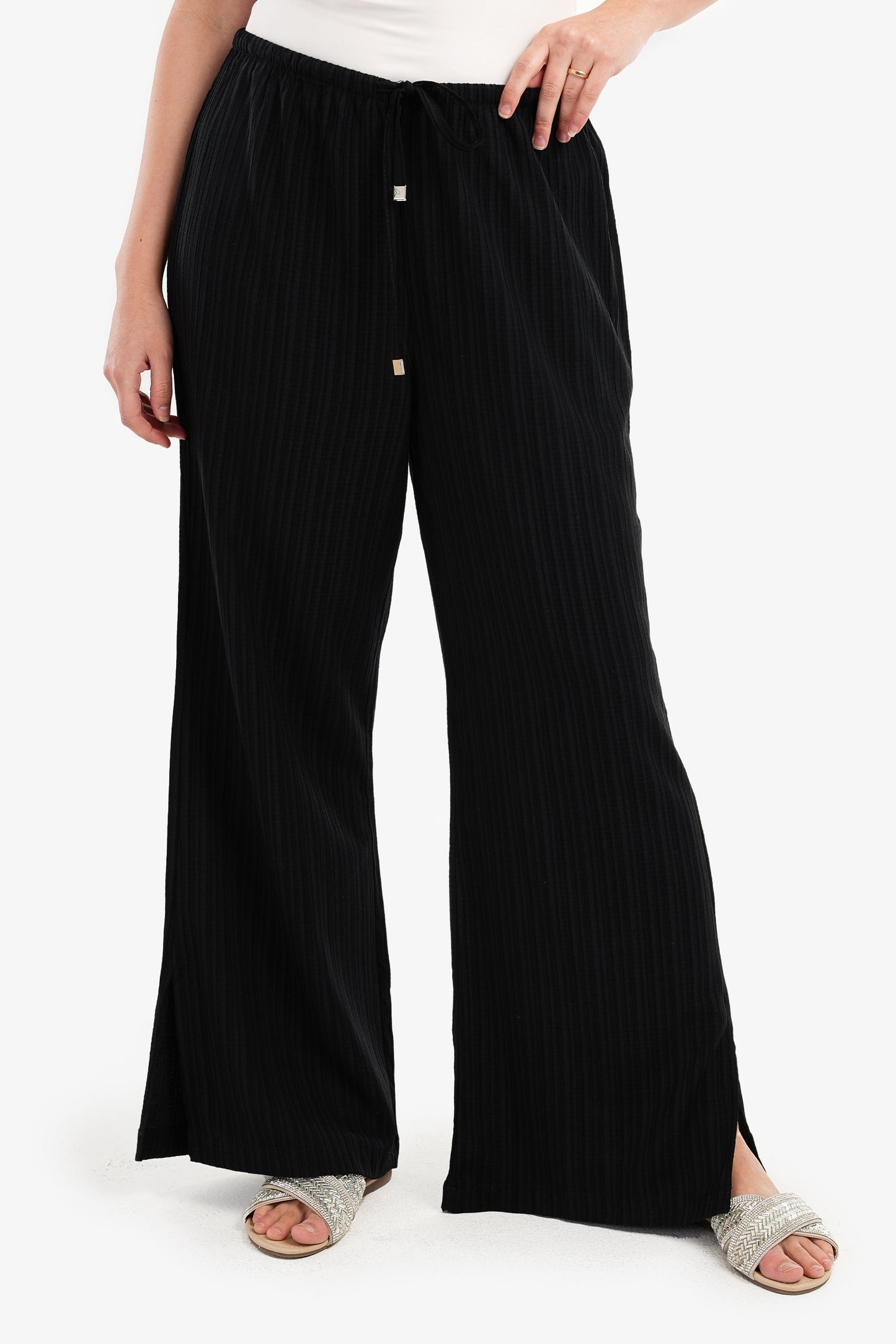 Wide Leg Pants with Slits